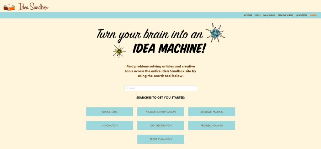 Creative Thinking Tool - Idea Sandbox